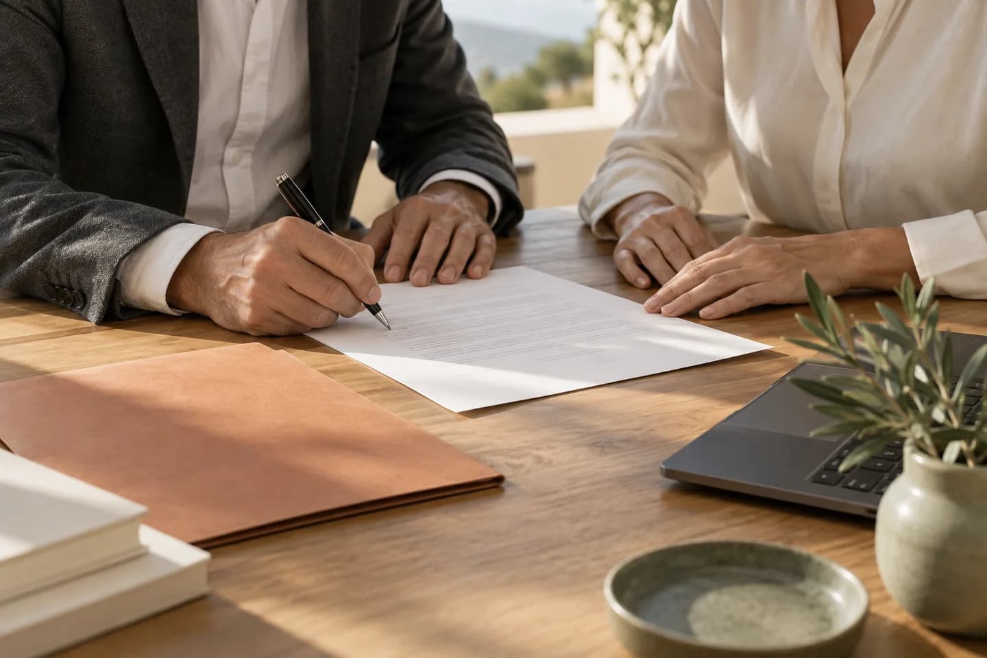 Revisión y firma de documentación para la compra de una sociedad limitada